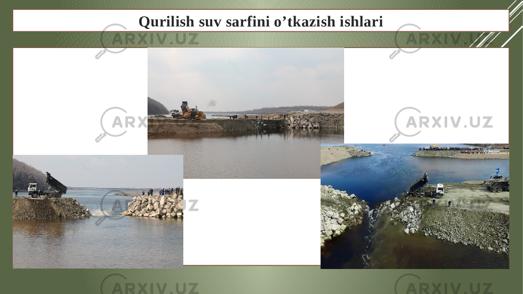 Qurilish suv sarfini o’tkazish ishlari 