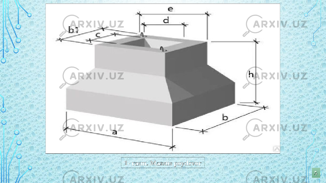 551- rasm. Maxsus poydevor 