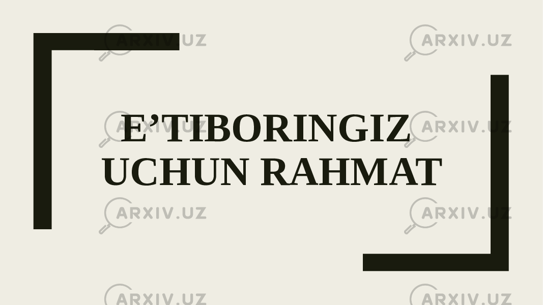 E’TIBORINGIZ UCHUN RAHMAT 