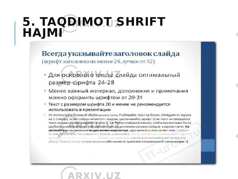 5. TAQDIMOT SHRIFT HAJMI 
