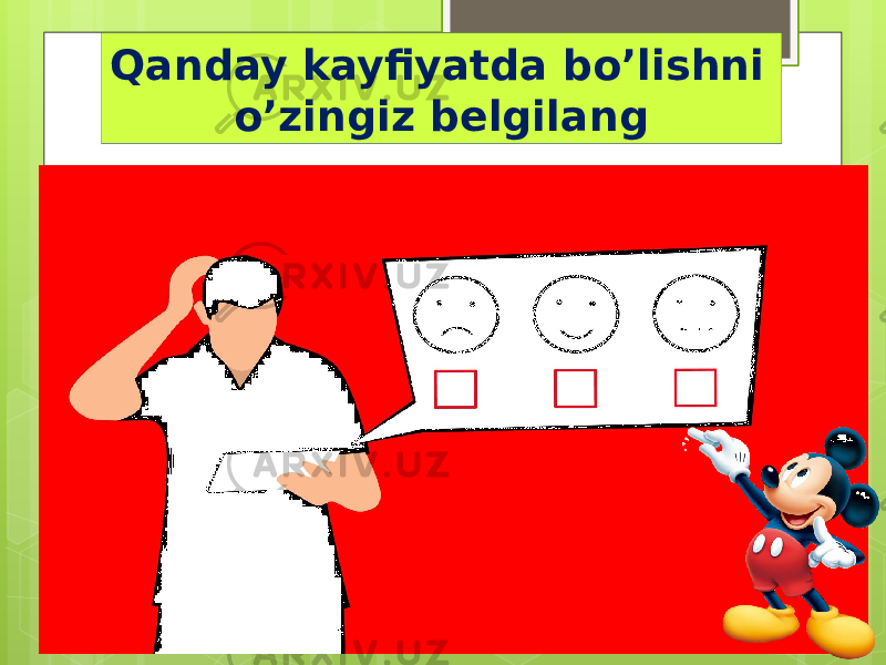 Qanday kayfiyatda bo’lishni o’zingiz belgilang 