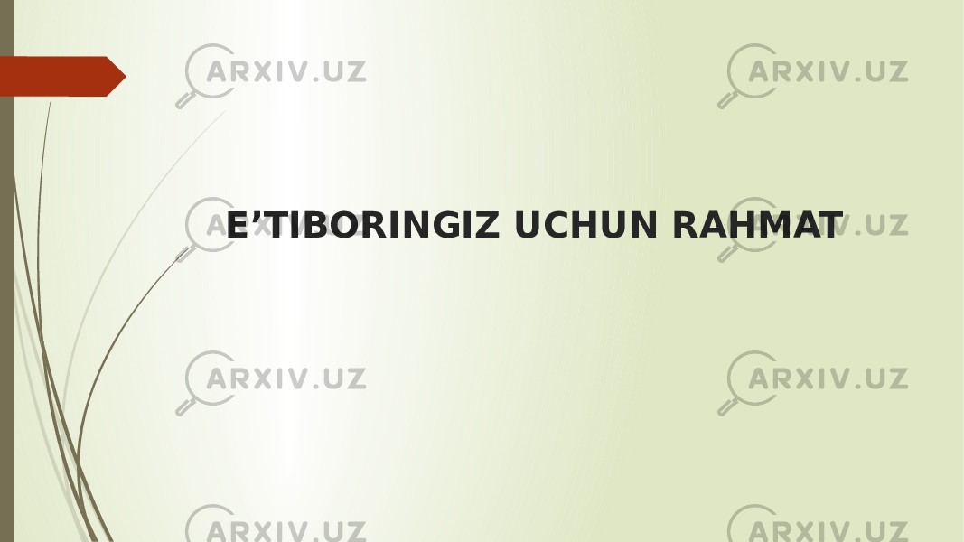 E’TIBORINGIZ UCHUN RAHMAT 