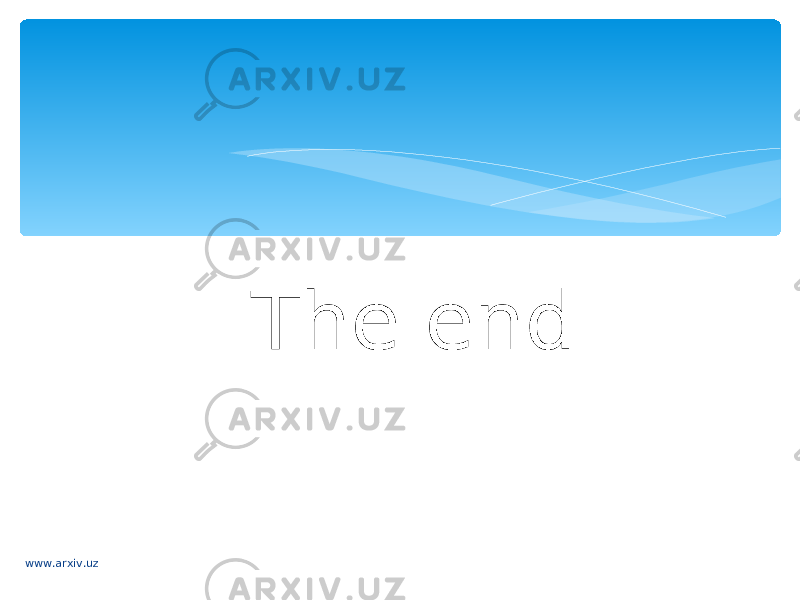The end www.arxiv.uz 