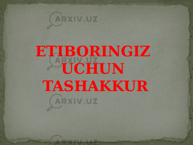 ETIBORINGIZ UCHUN TASHAKKUR 