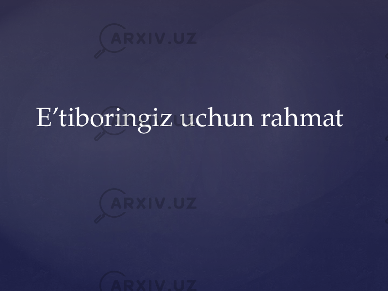 E’tiboringiz uchun rahmat 