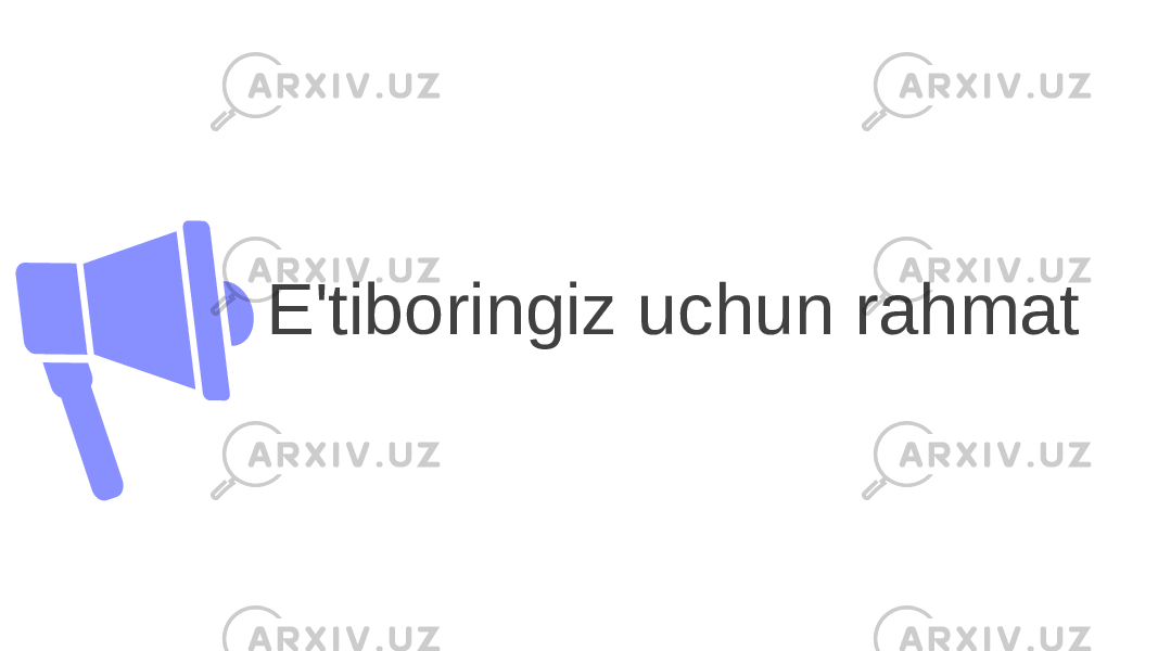 E&#39;tiboringiz uchun rahmat 