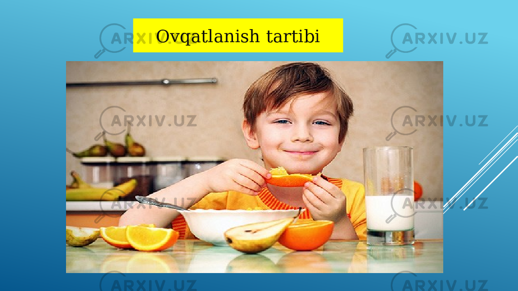 Ovqatlanish tartibi 