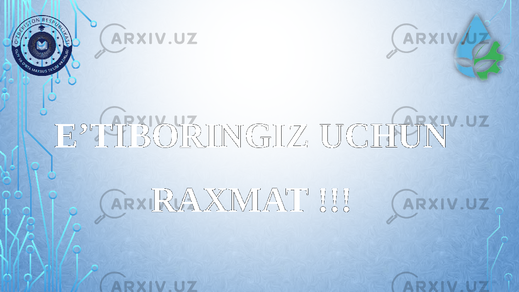 E’TIBORINGIZ UCHUN RAXMAT !!! 