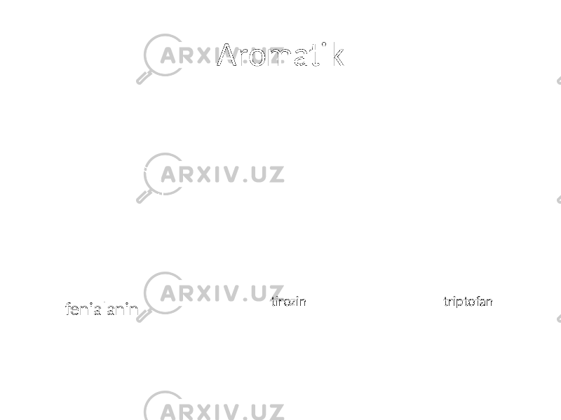 Aromatik fenialanin tirozin triptofan 