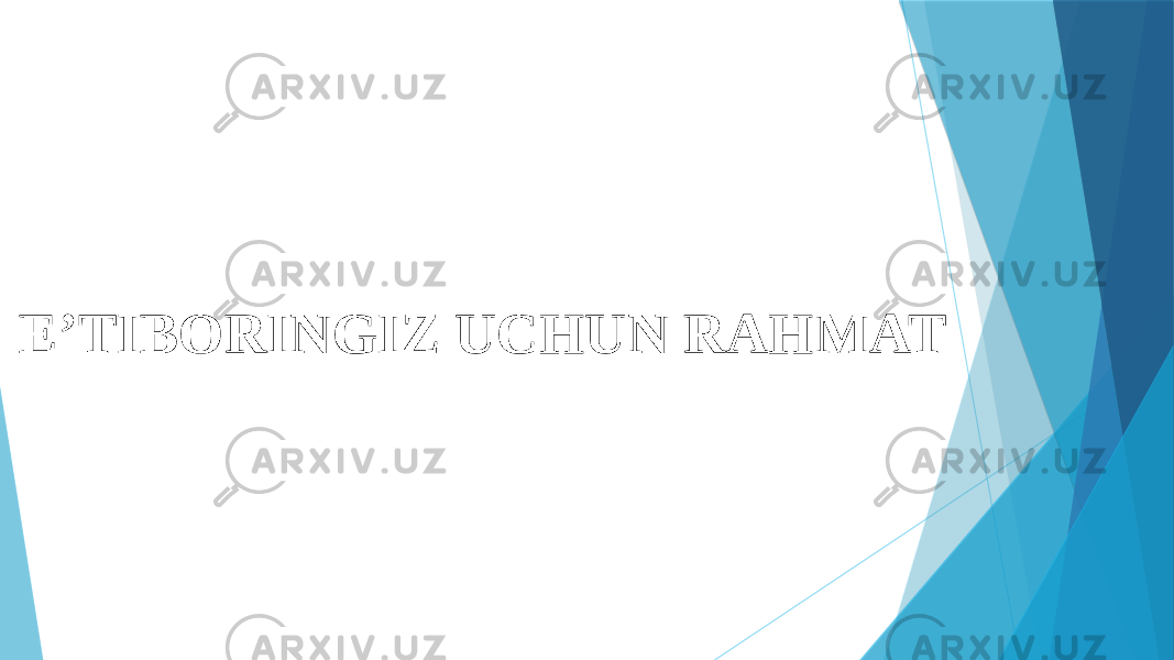 E’TIBORINGIZ UCHUN RAHMAT 