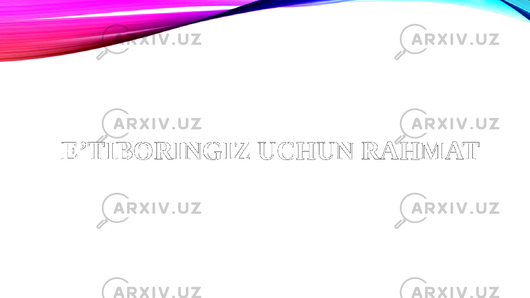 E’TIBORINGIZ UCHUN RAHMAT 