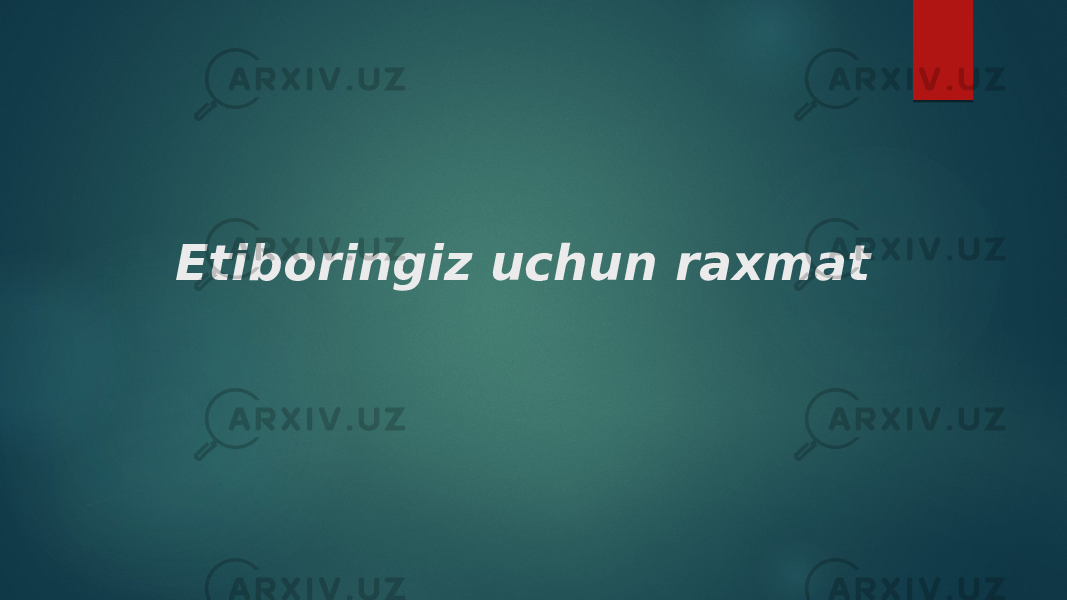 Etiboringiz uchun raxmat 