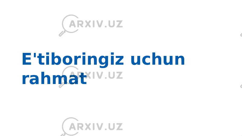 E&#39;tiboringiz uchun rahmat 