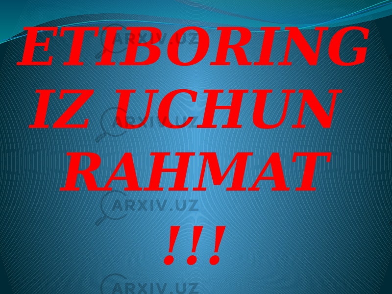 ETIBORING IZ UCHUN RAHMAT !!! 