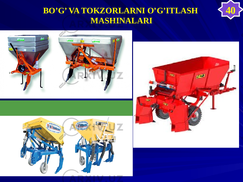 BO’G’ VA TOKZORLARNI O’G’ITLASH MASHINALARI 403B42 