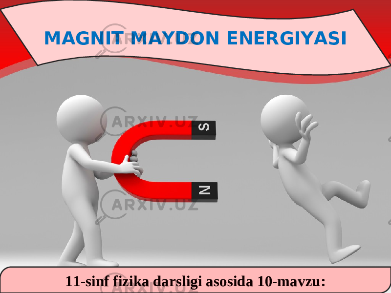 11-sinf fizika darsligi asosida 10-mavzu:MAGNIT MAYDON ENERGIYASI 