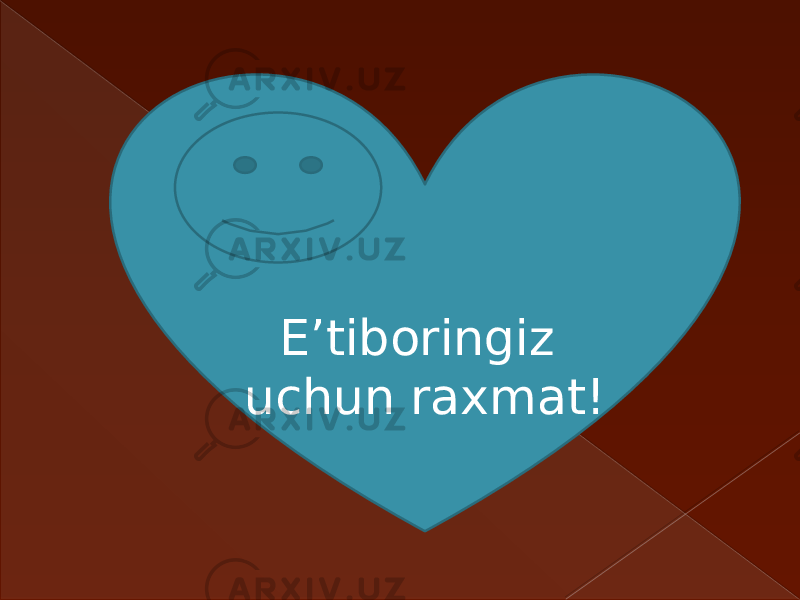 E’tiboringiz uchun raxmat! 