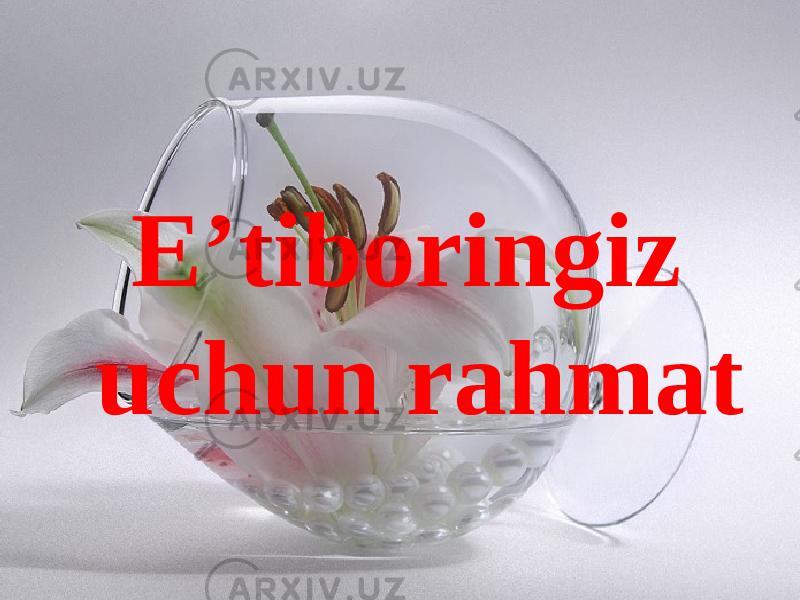 E’tiboringiz uchun rahmat 