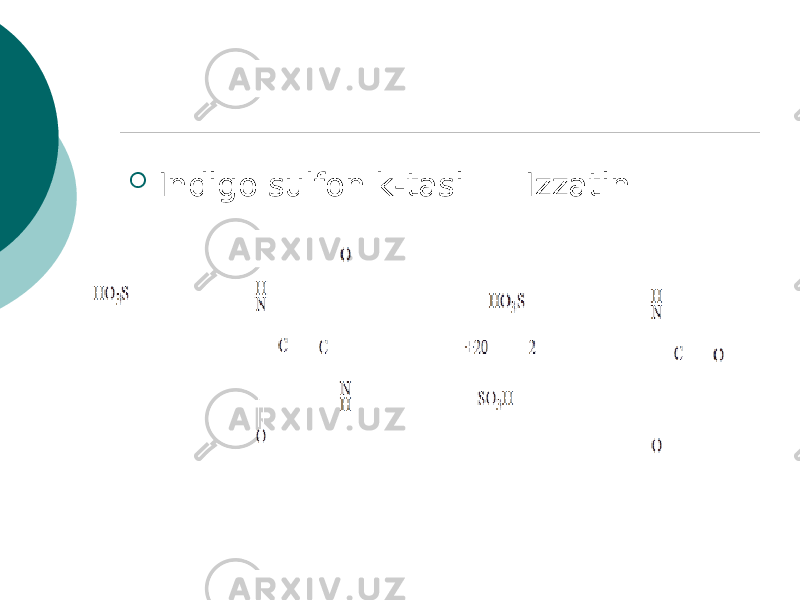  Indigo sulfon k-tasi Izzatin 