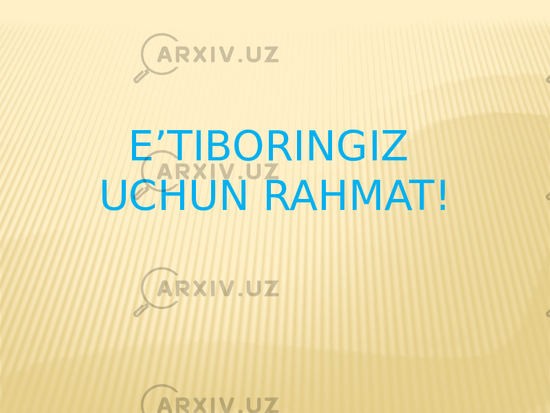 E’TIBORINGIZ UCHUN RAHMAT! 