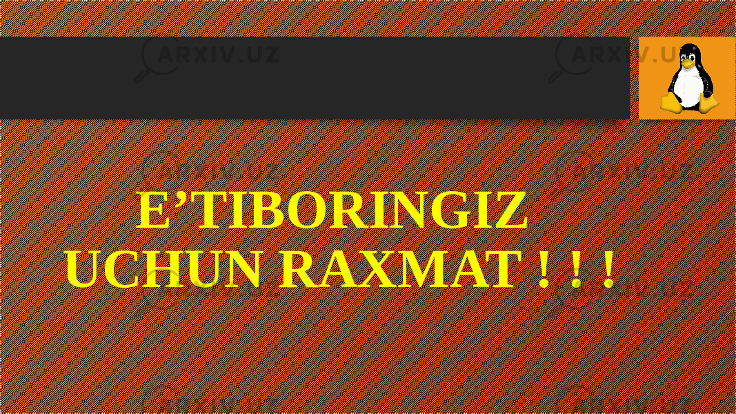 E’TIBORINGIZ UCHUN RAXMAT ! ! ! 