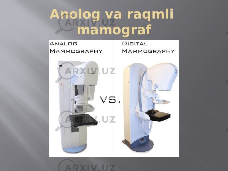 Anolog va raqmli mamograf 