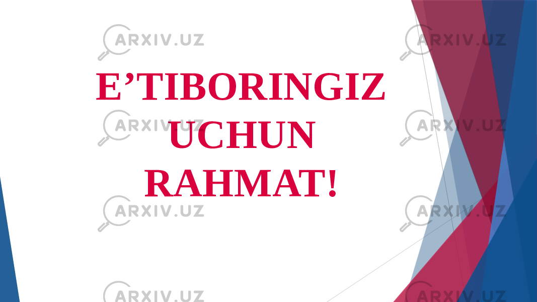 E’TIBORINGIZ UCHUN RAHMAT! 