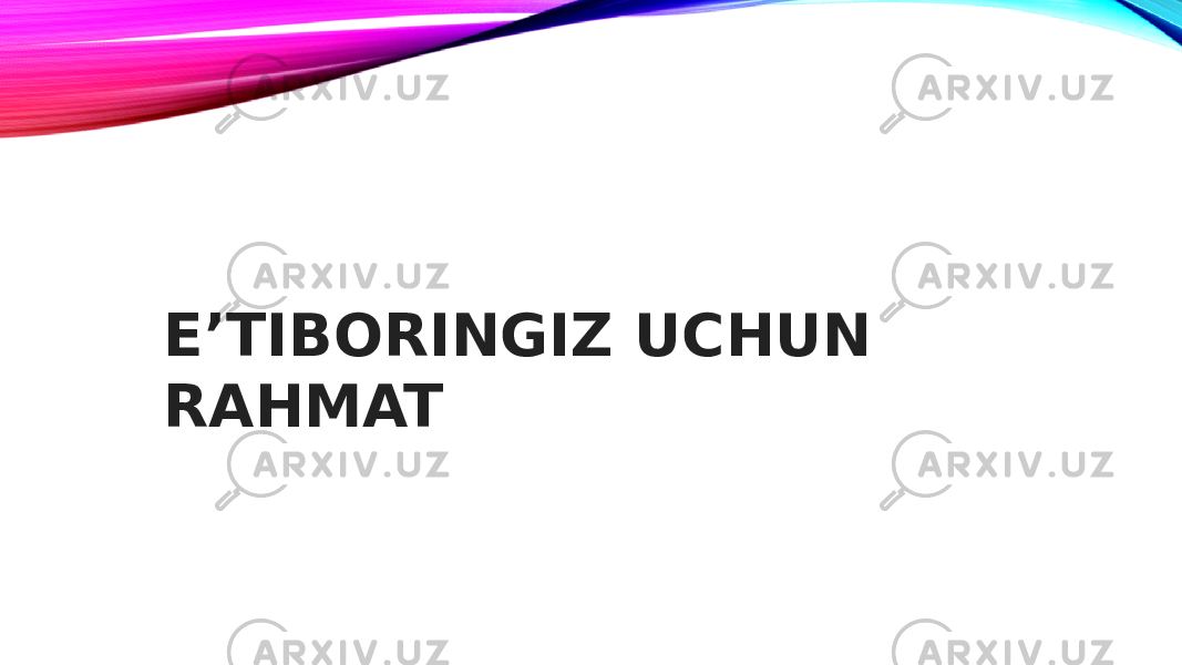 E’TIBORINGIZ UCHUN RAHMAT 