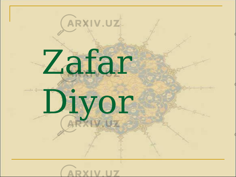 Zafar Diyor 