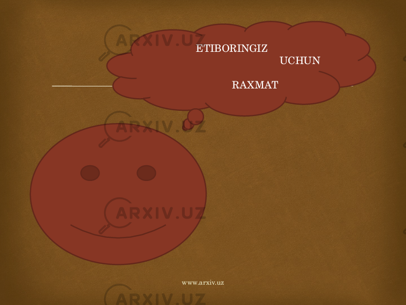  ETIBORINGIZ UCHUN RA XMAT www.arxiv.uz 