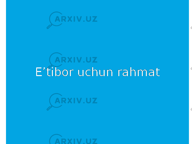 E ʼ tibor uchun rahmat 