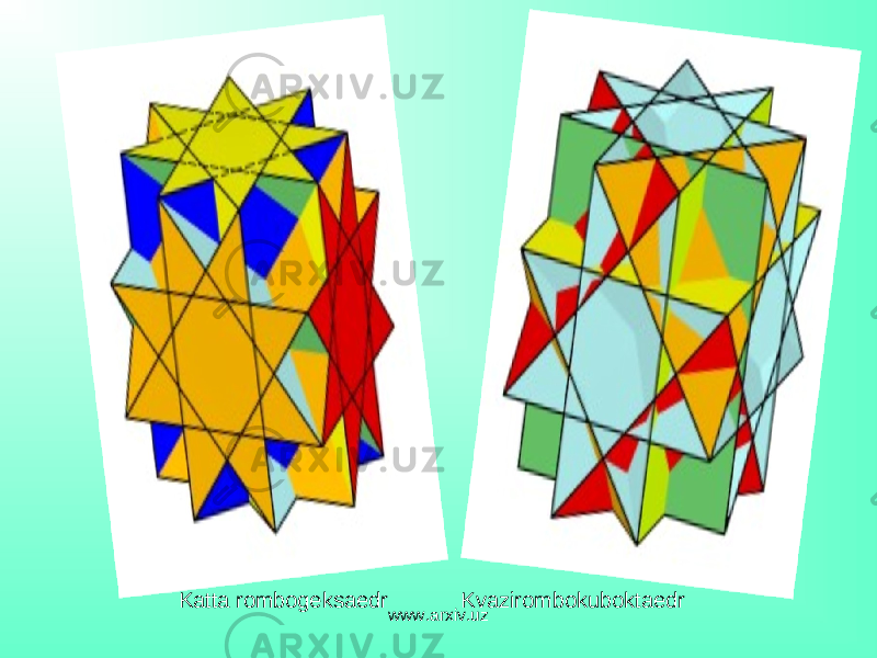  Katta rombogeksaedr Kvazirombokuboktaedr www.arxiv.uz 