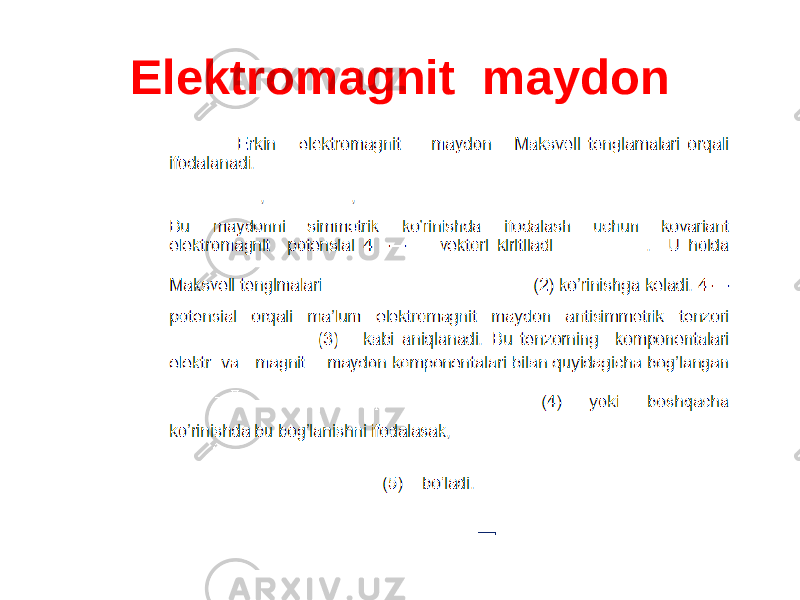 Elektromagnit maydon 