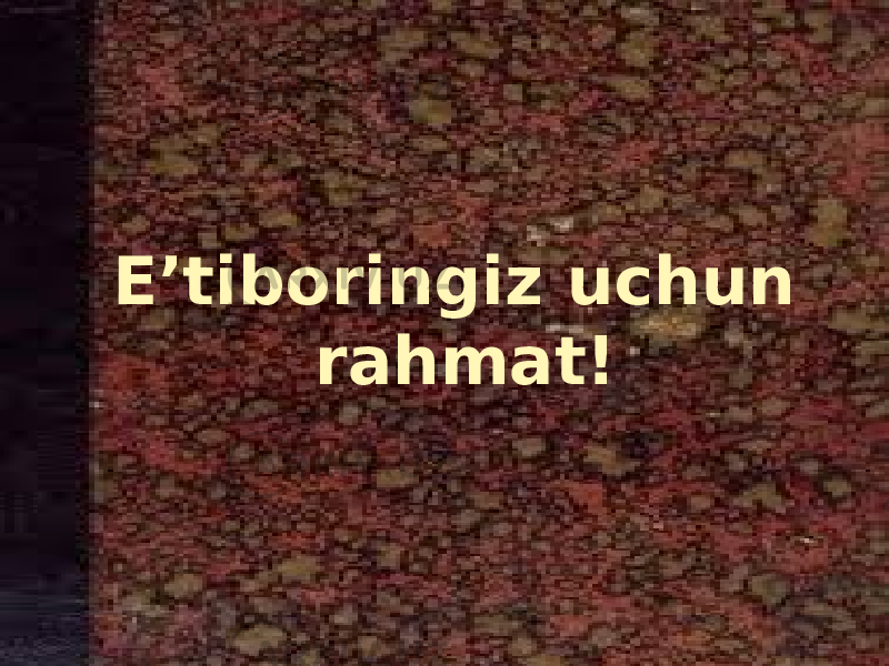 E’tiboringiz uchun rahmat! 