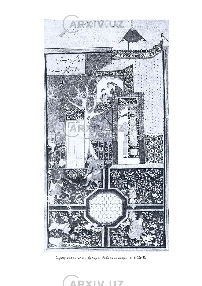 Среднеазиатская. Бухара. Разбивка сада. 1548-1549. 