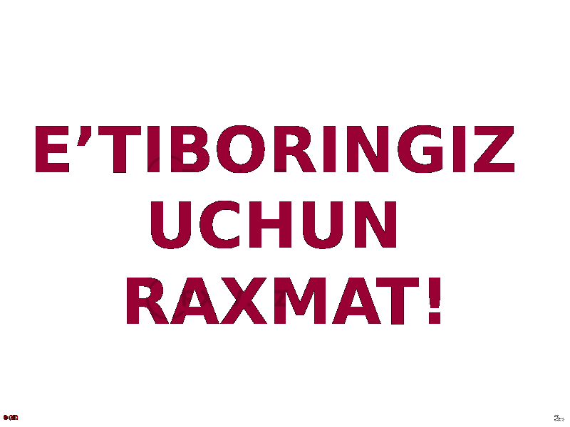 EʼTIBORINGIZ UCHUN RAXMAT! © GID 35 