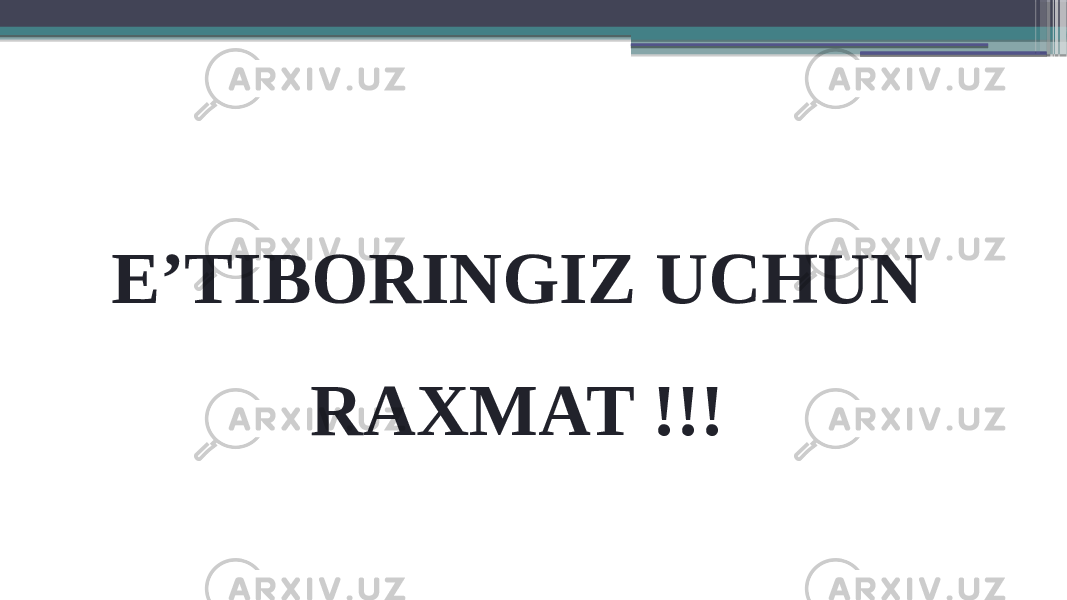 E’TIBORINGIZ UCHUN RAXMAT !!! 