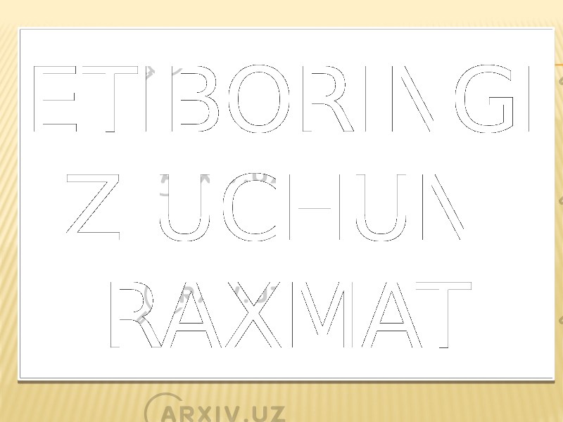 ETIBORINGI Z UCHUN RAXMAT02040B 0E 01 