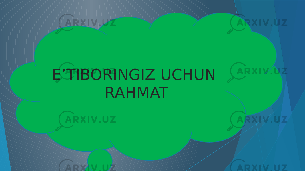 E’TIBORINGIZ UCHUN RAHMAT 