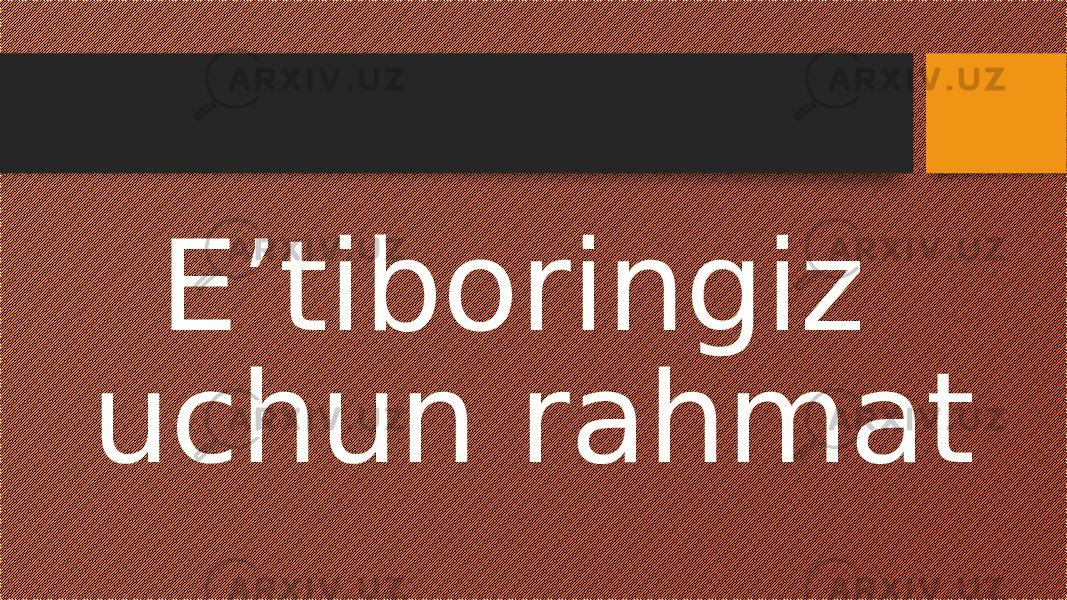 E’tiboringiz uchun rahmat 