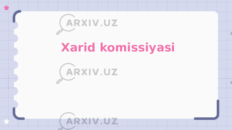 Xarid komissiyasi 