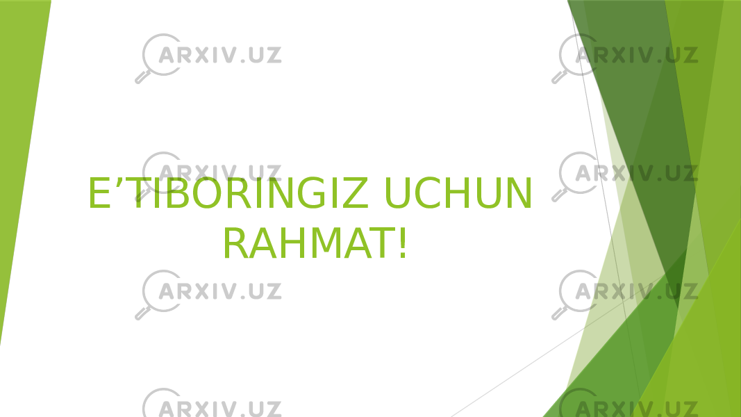 E’TIBORINGIZ UCHUN RAHMAT! 