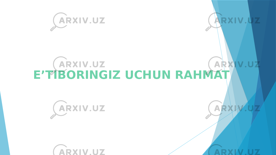 E’TIBORINGIZ UCHUN RAHMAT 