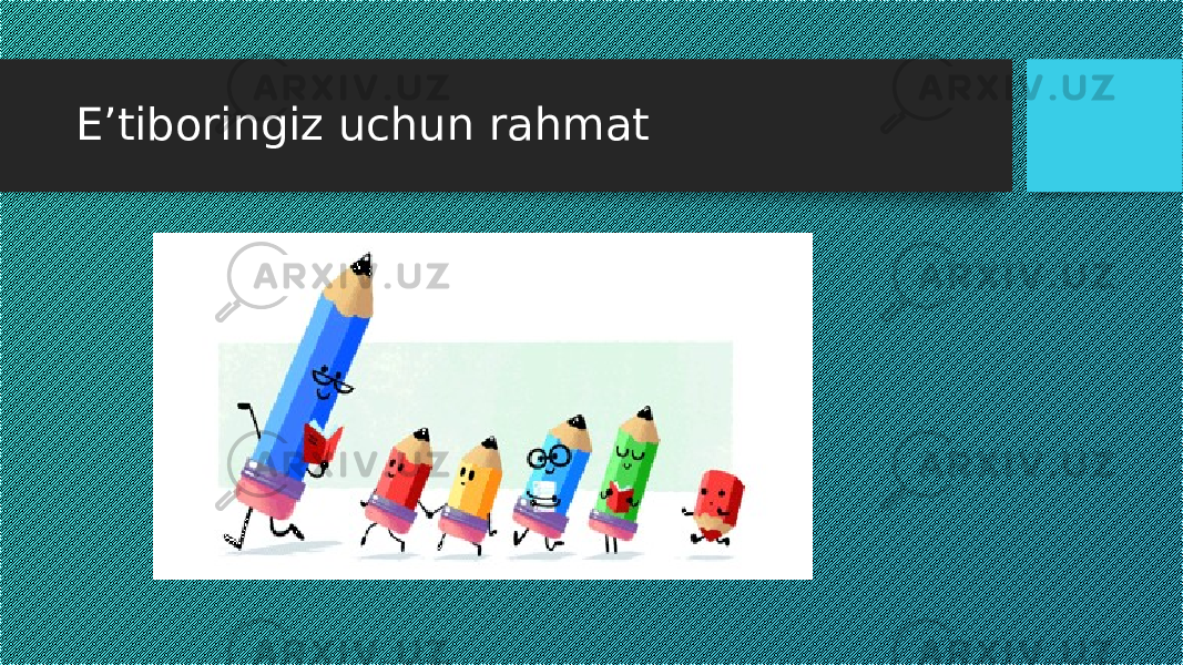 E’tiboringiz uchun rahmat 