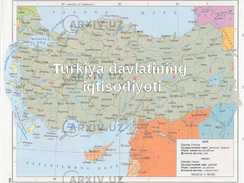 Turkiya davlatining iqtisodiyoti 