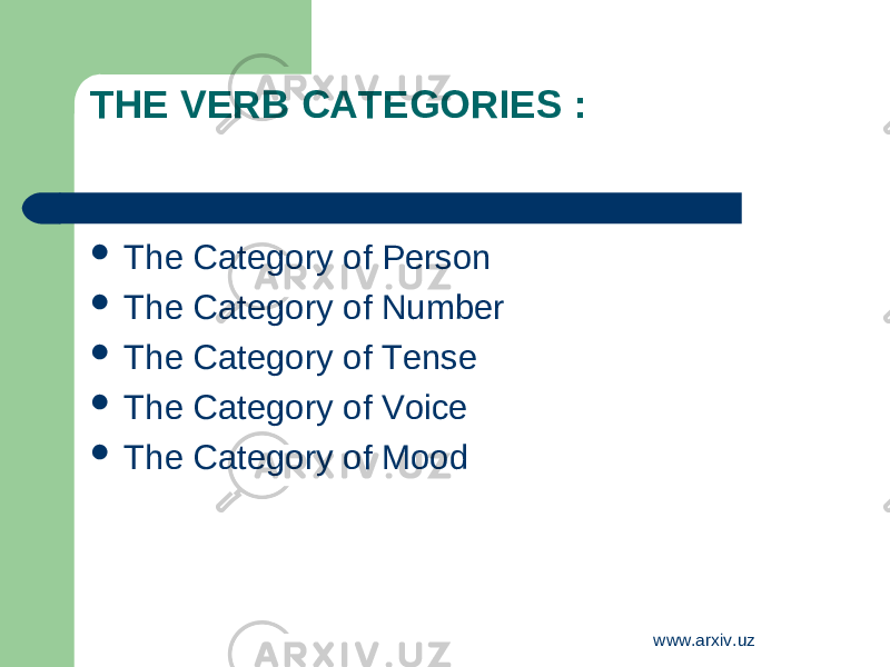 Курсовая работа по теме Verb. The categories of voice mood in English and Armenian