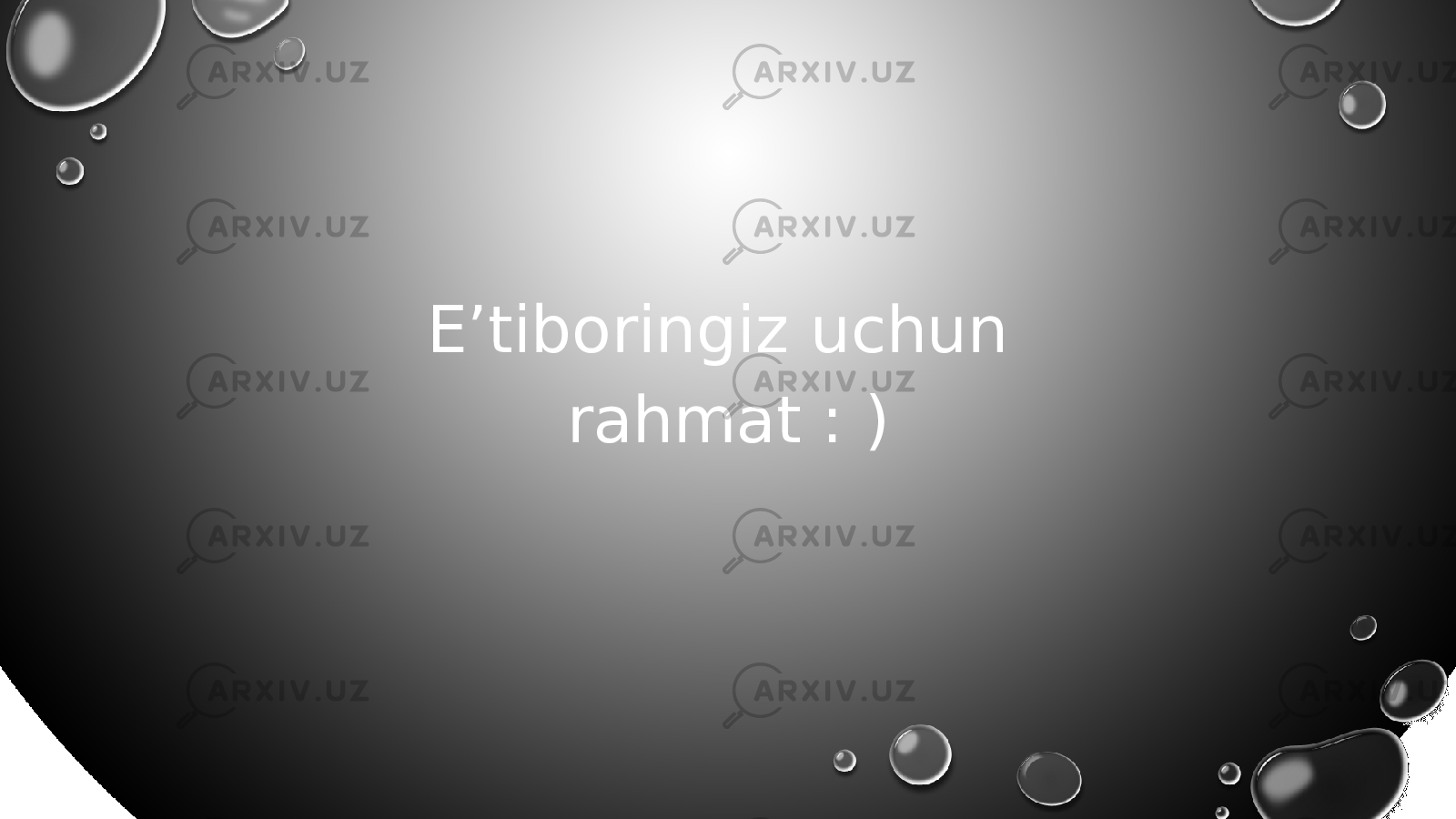 E’tiboringiz uchun rahmat : ) 