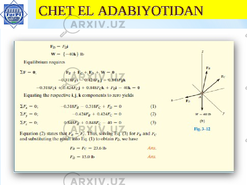 CHET EL ADABIYOTIDANCHET EL ADABIYOTIDAN 