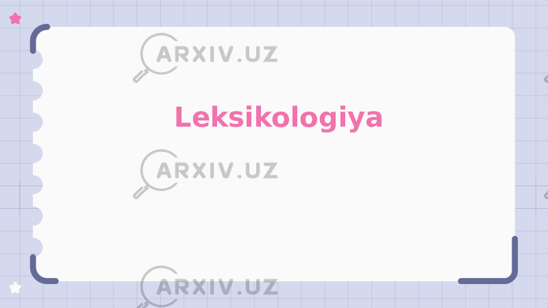 Leksikologiya 