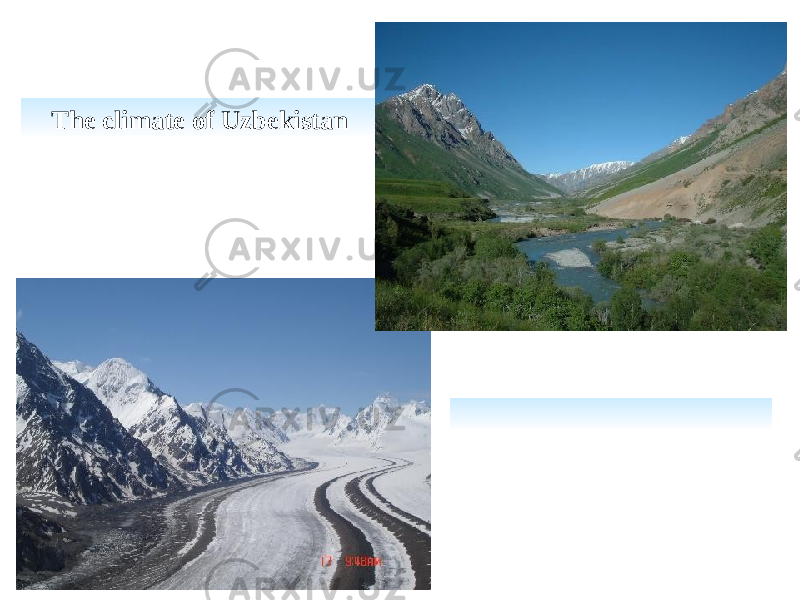 The climate of Uzbekistan 